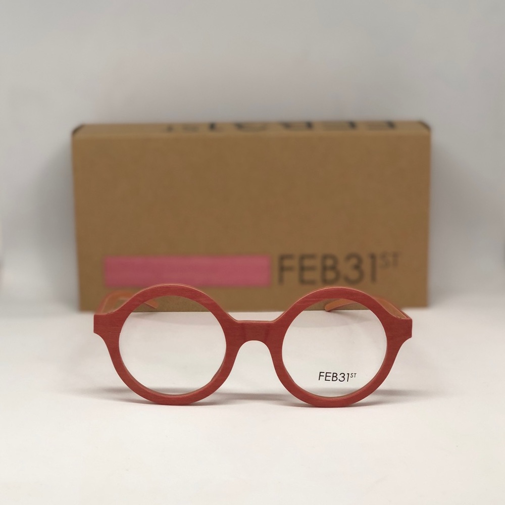 FEB31st Bamboo Eyeglasses/ Pink / Size: 44 23 140